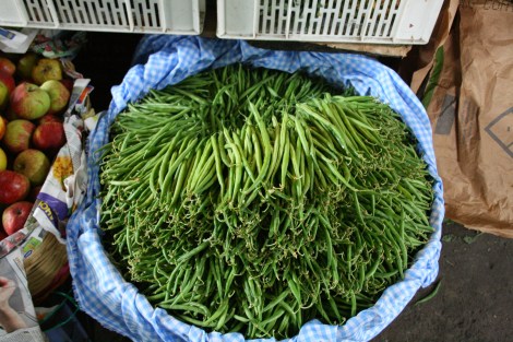 grren veg at the market