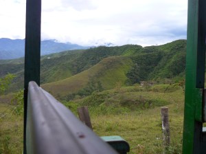 view from the chiva from zumba to la balsa
