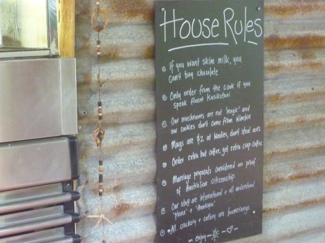 arts factory cafe rules